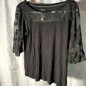 Anthropologie Tiny Beautiful Black Top- Small
